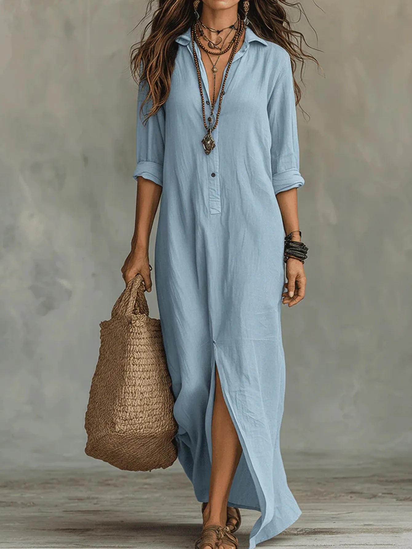 Savannah | Relaxed Shirt Maxi Dress