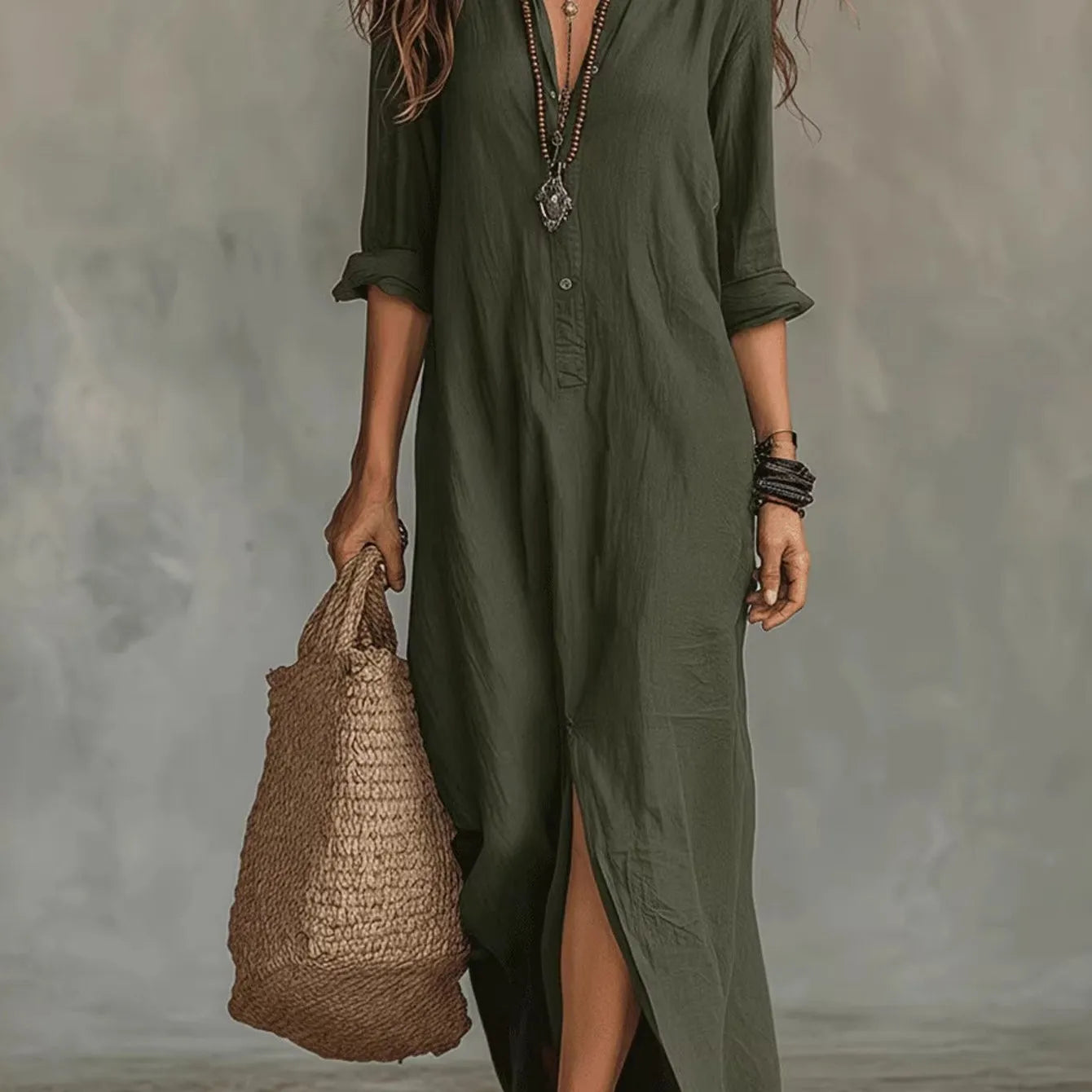 Savannah | Relaxed Shirt Maxi Dress