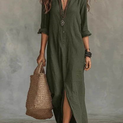 Savannah | Relaxed Shirt Maxi Dress