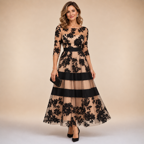 Hannah | Floral Embroidered Tiered Maxi Dress