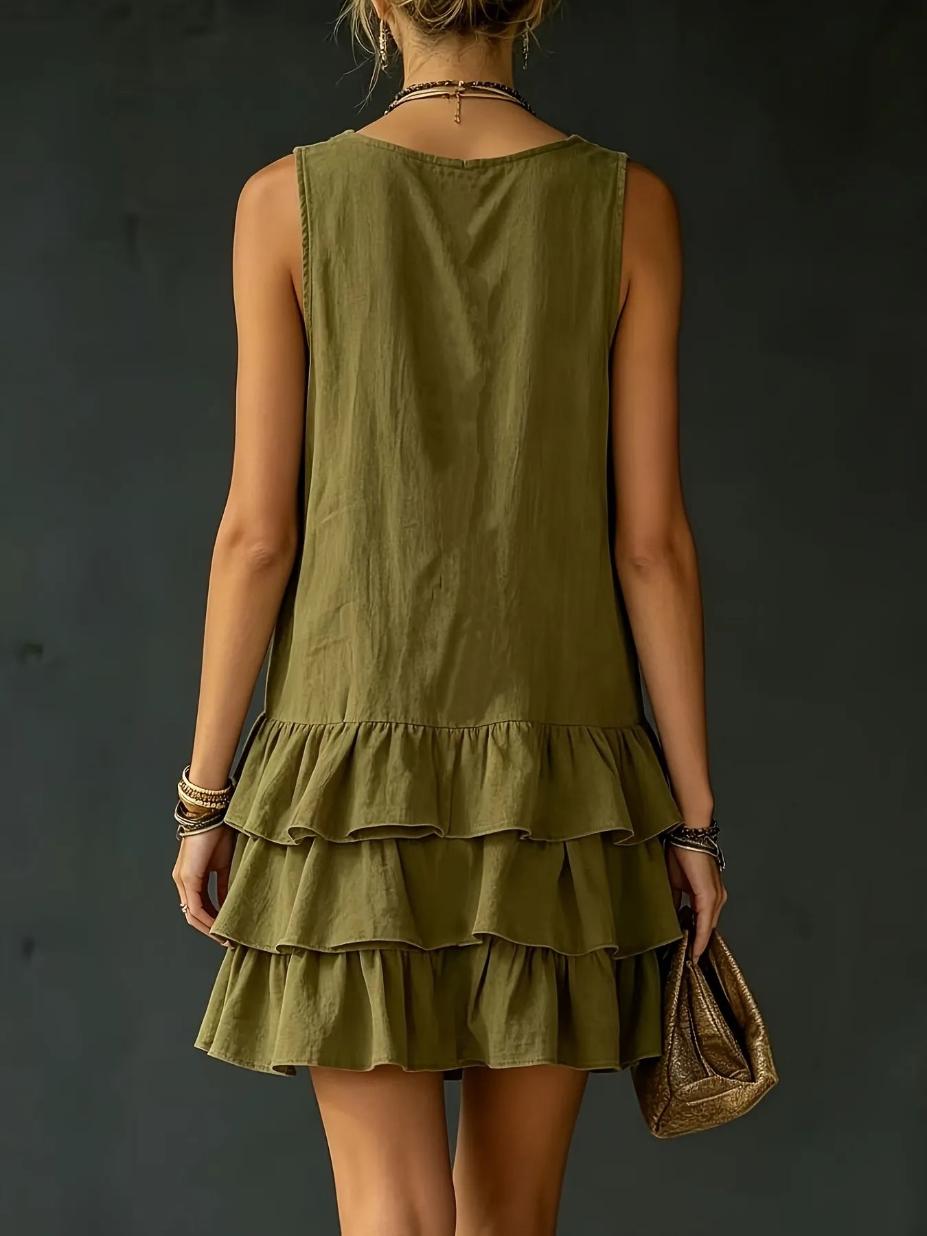 Serena | Tiered Ruffle Sleeveless Dress