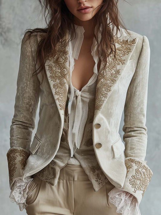 Guinevere | Embroidered Tailored Blazer