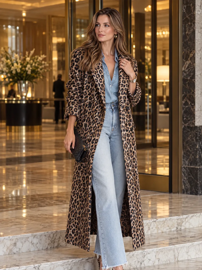 Bohemian Brown Leopard Print Coat