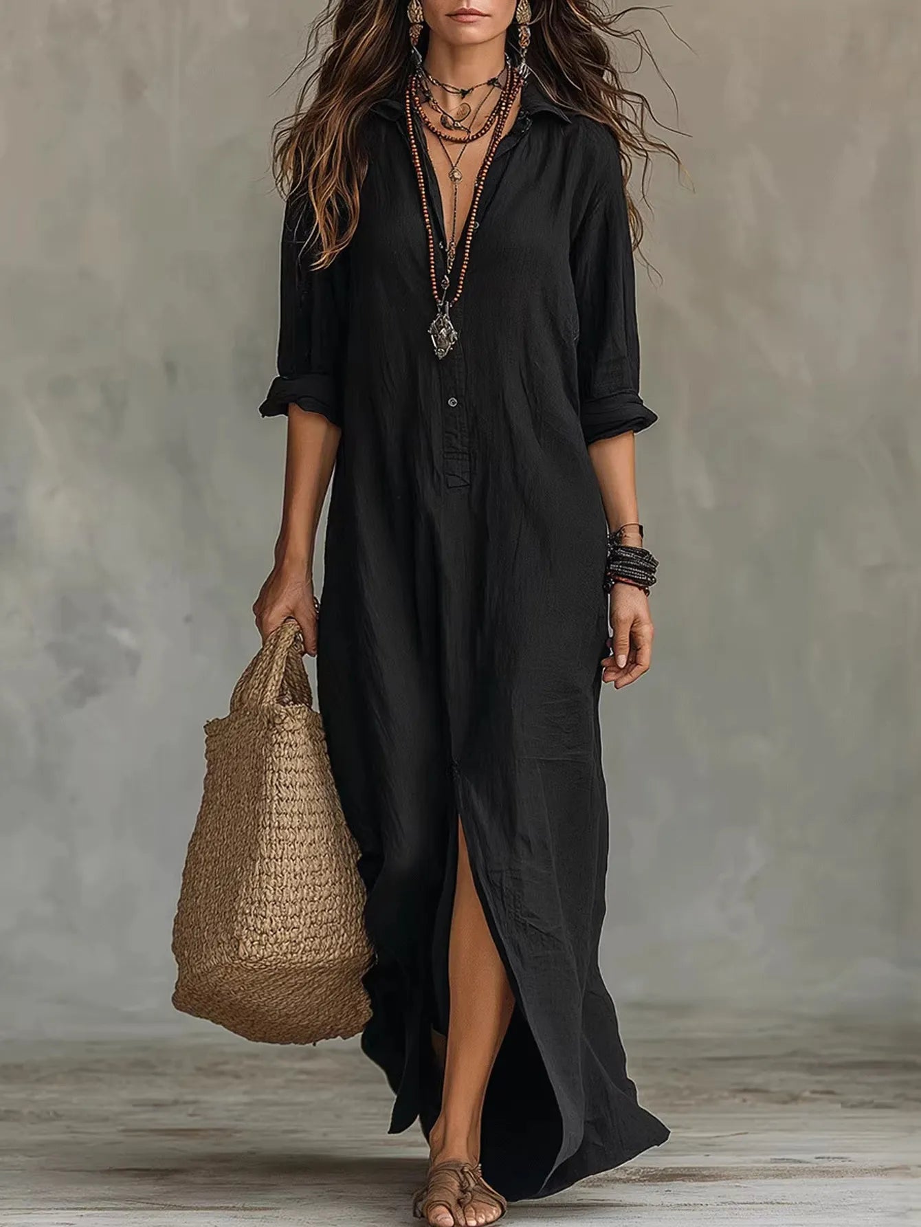 Savannah | Relaxed Shirt Maxi Dress