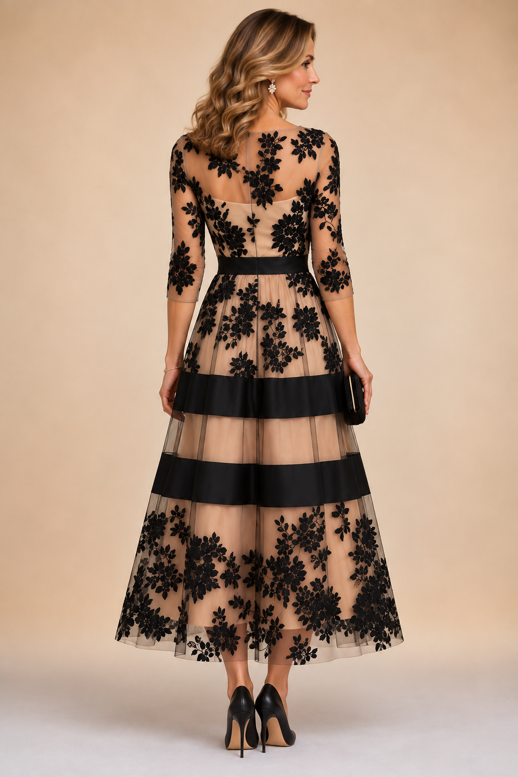 Hannah | Floral Embroidered Tiered Maxi Dress