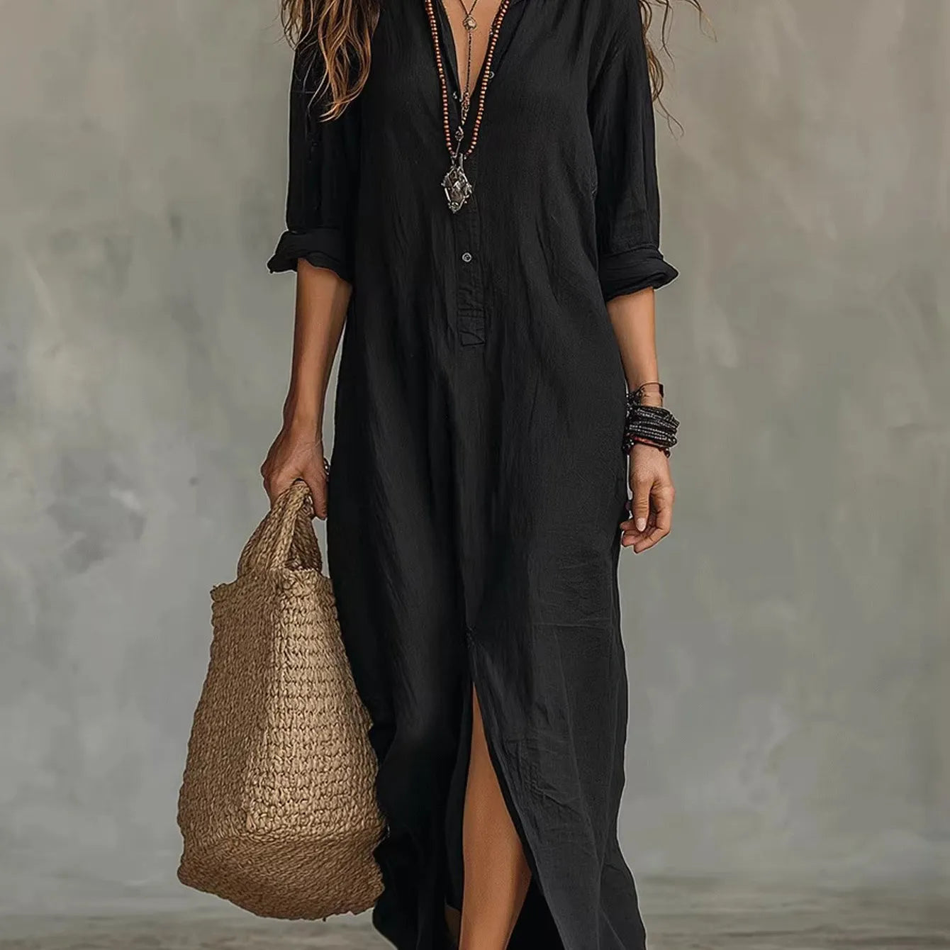 Savannah | Relaxed Shirt Maxi Dress