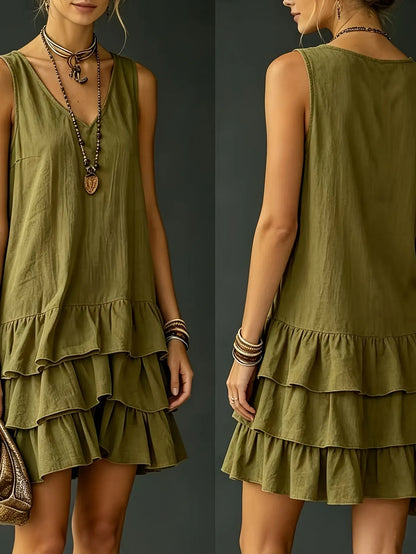 Serena | Tiered Ruffle Sleeveless Dress