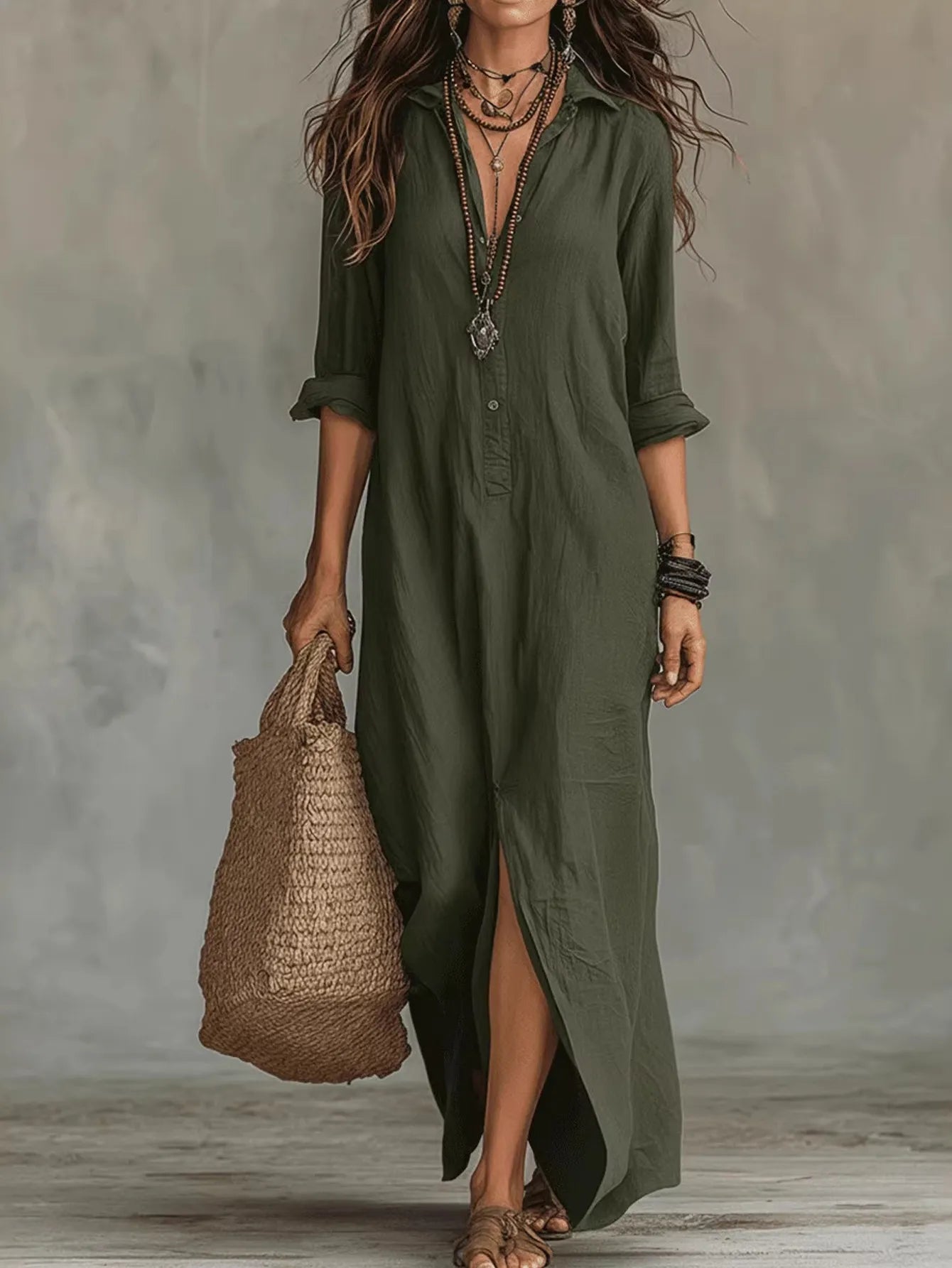 Savannah | Relaxed Shirt Maxi Dress