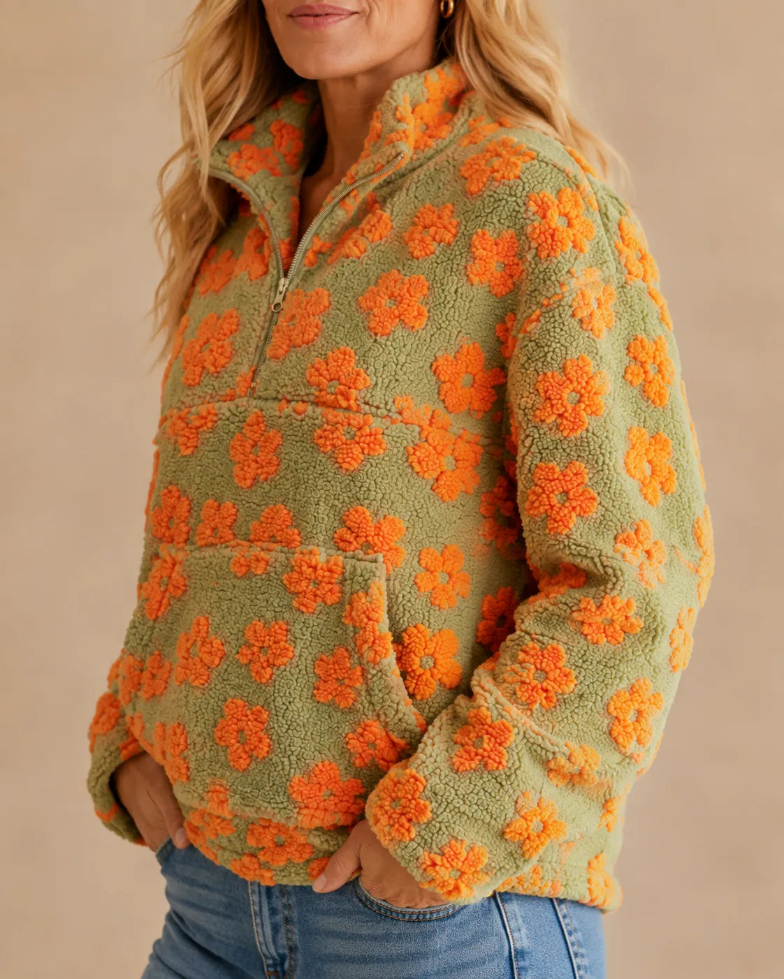 Sienna | Floral Teddy Fleece Pullover