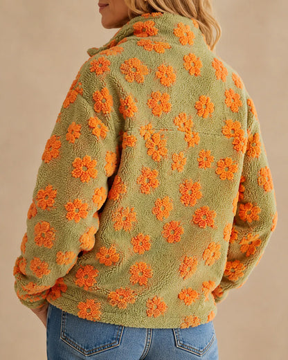 Sienna | Floral Teddy Fleece Pullover