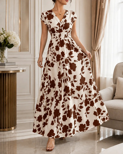 Camille | Smocked Waist Floral Maxi Dress