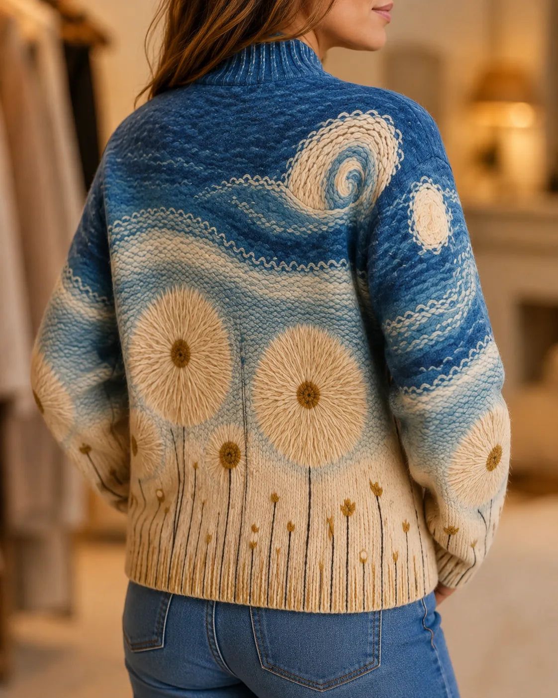 Dahlia | Coastal Bloom Zip Cardigan