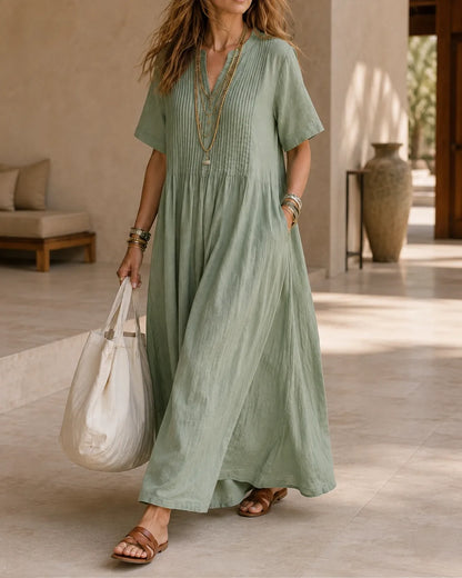 Willow | Pintuck Cotton Maxi Dress