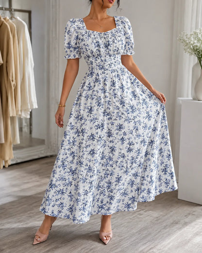 Clara | Floral Smocked Midi Dress