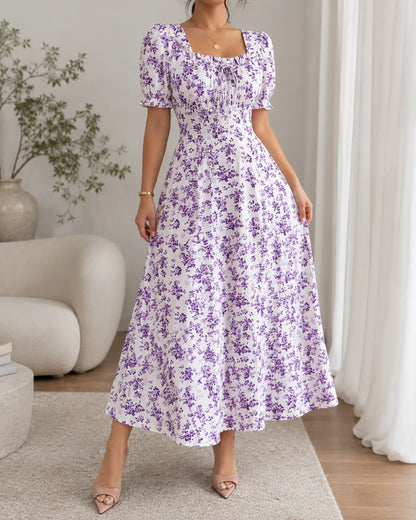 Clara | Floral Smocked Midi Dress