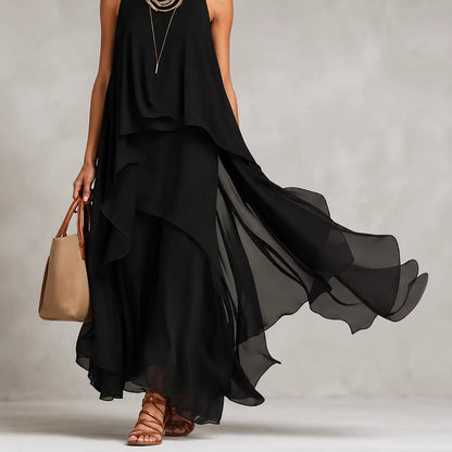 Serena | Layered Chiffon Maxi Dress