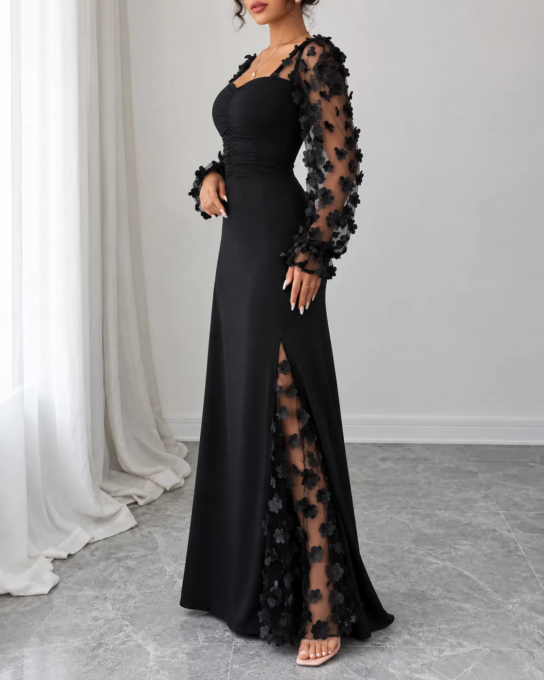 Seraphina Floral Lace Maxi Dress