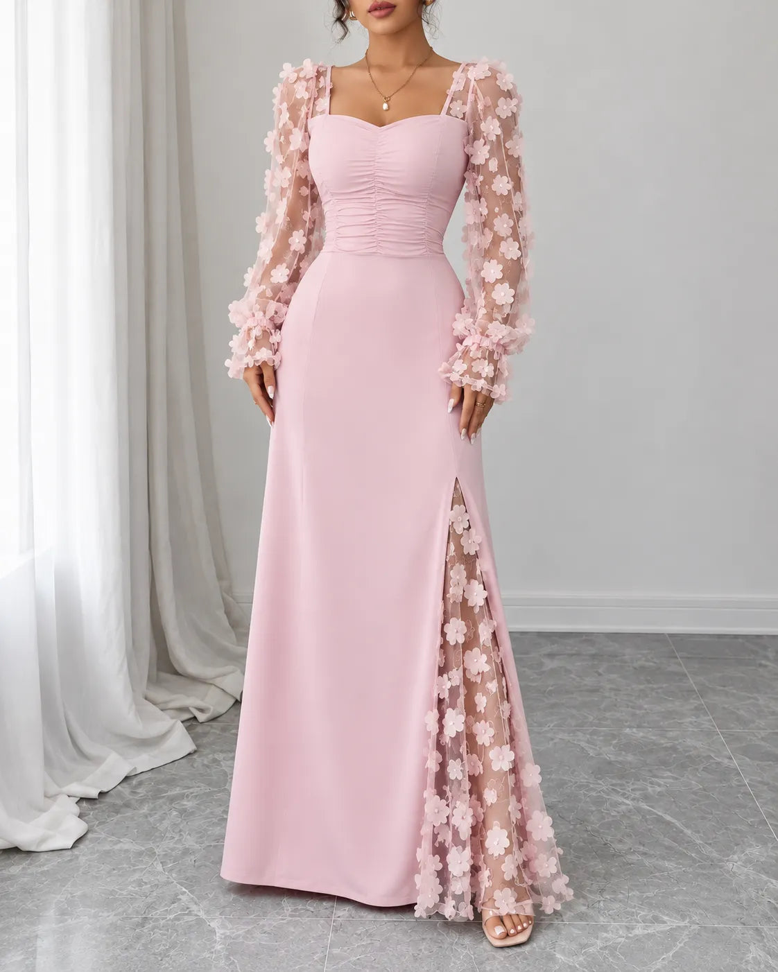 Seraphina Floral Lace Maxi Dress