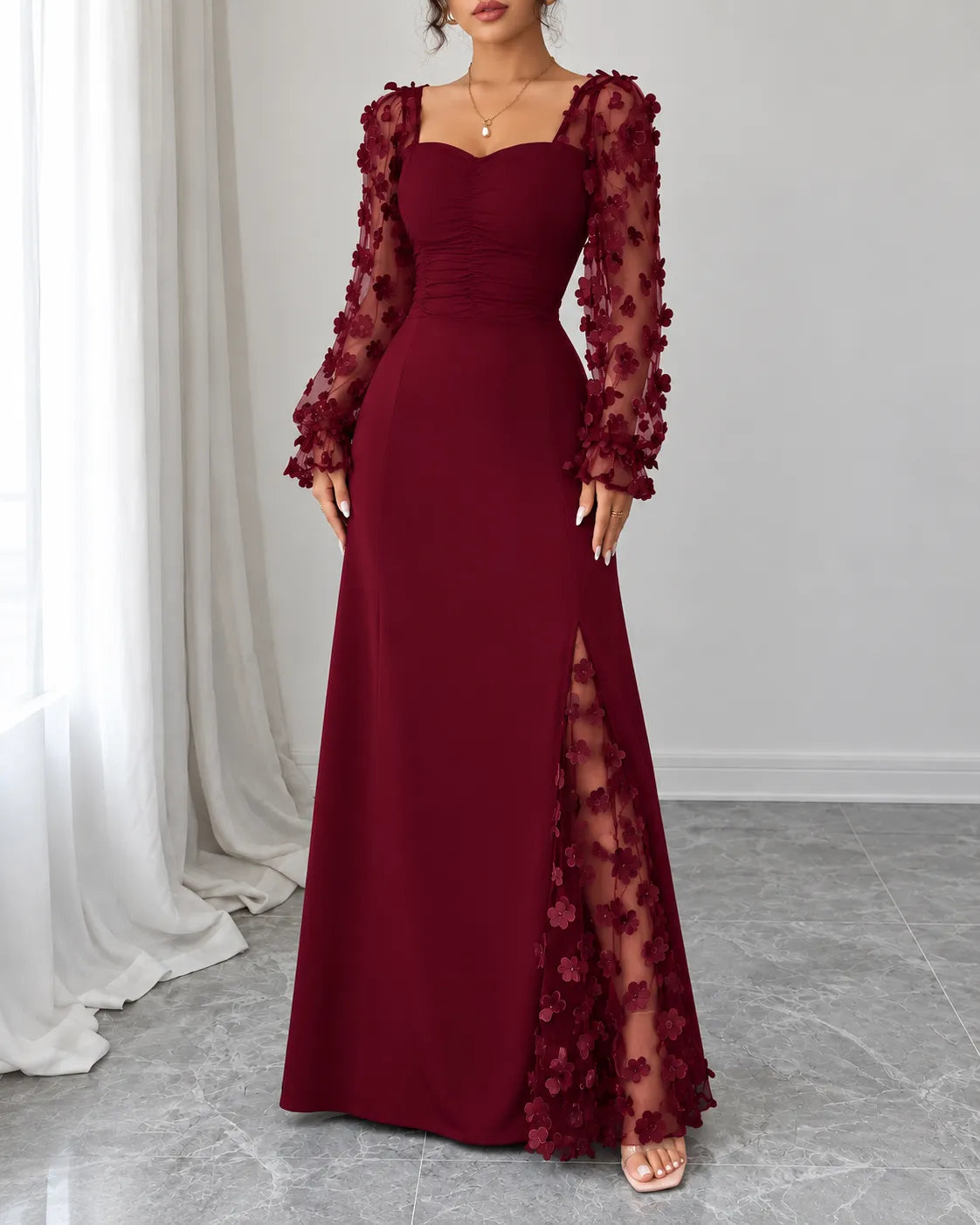 Seraphina Floral Lace Maxi Dress