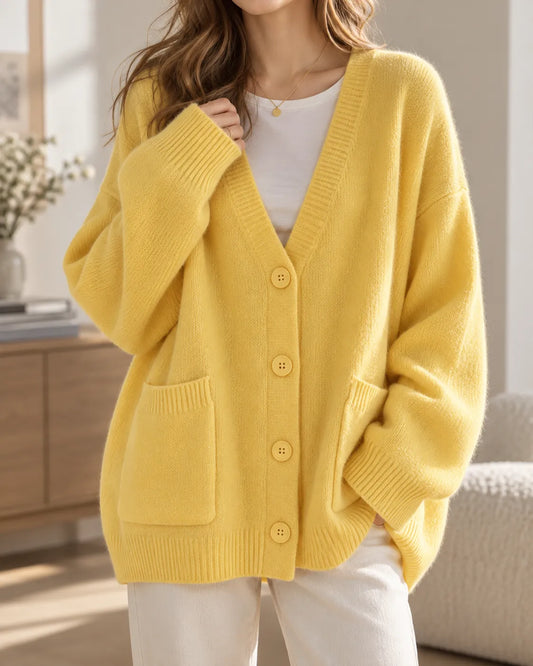 Evelyn Soft Knit Button-Front Cardigan