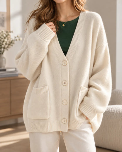 Evelyn Soft Knit Button-Front Cardigan