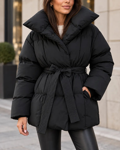 Vivienne | Elegant Belted Puffer Jacket