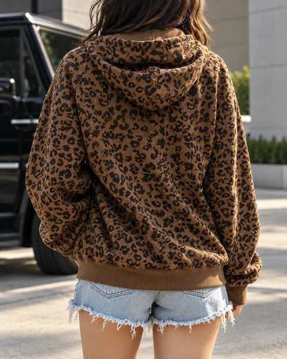 Sienna | Leopard Print Zip-Up Hoodie