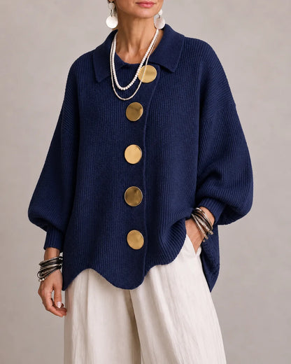 Elara | Oversized Button Knit Cardigan