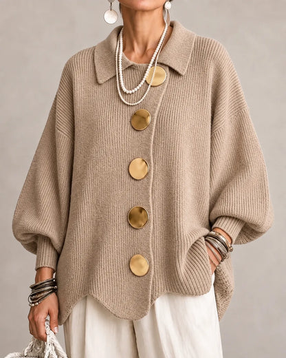 Elara | Oversized Button Knit Cardigan