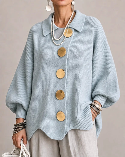 Elara | Oversized Button Knit Cardigan