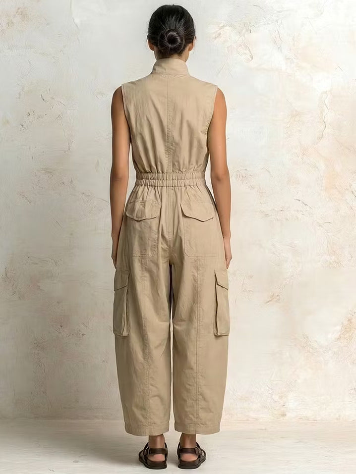 Camille Utility Zip-Front Jumpsuit