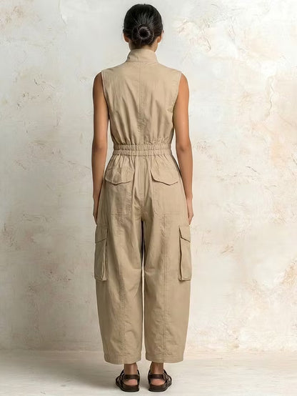 Camille Utility Zip-Front Jumpsuit