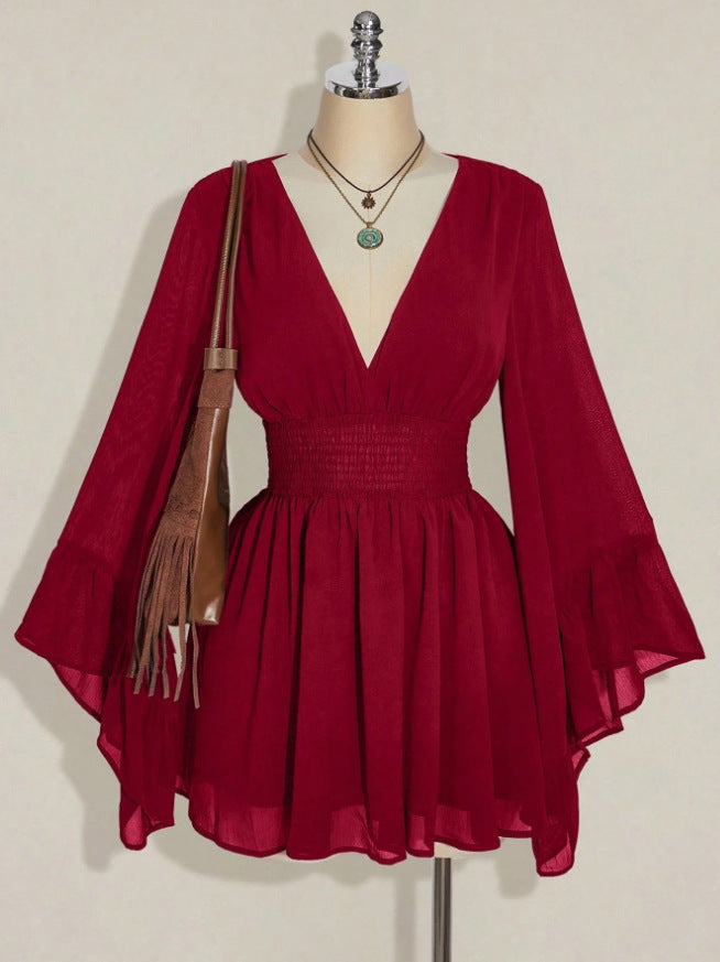 Elodie | Smocked Bell-Sleeve Blouse