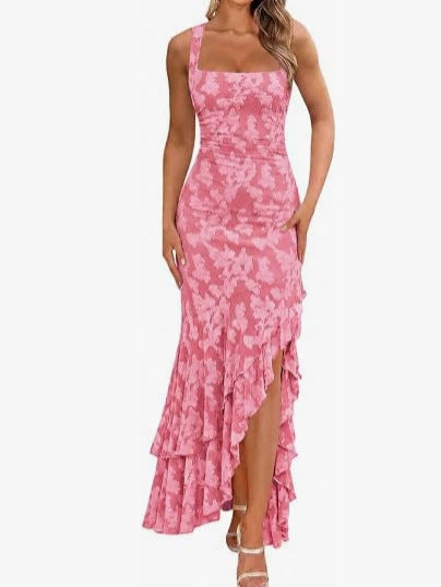 Floral Ruffle Maxi Dress