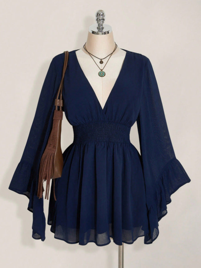 Elodie | Smocked Bell-Sleeve Blouse