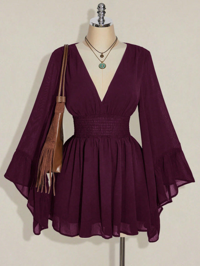 Elodie | Smocked Bell-Sleeve Blouse