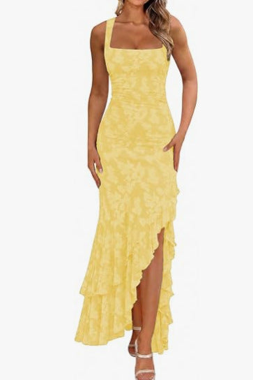 Floral Ruffle Maxi Dress