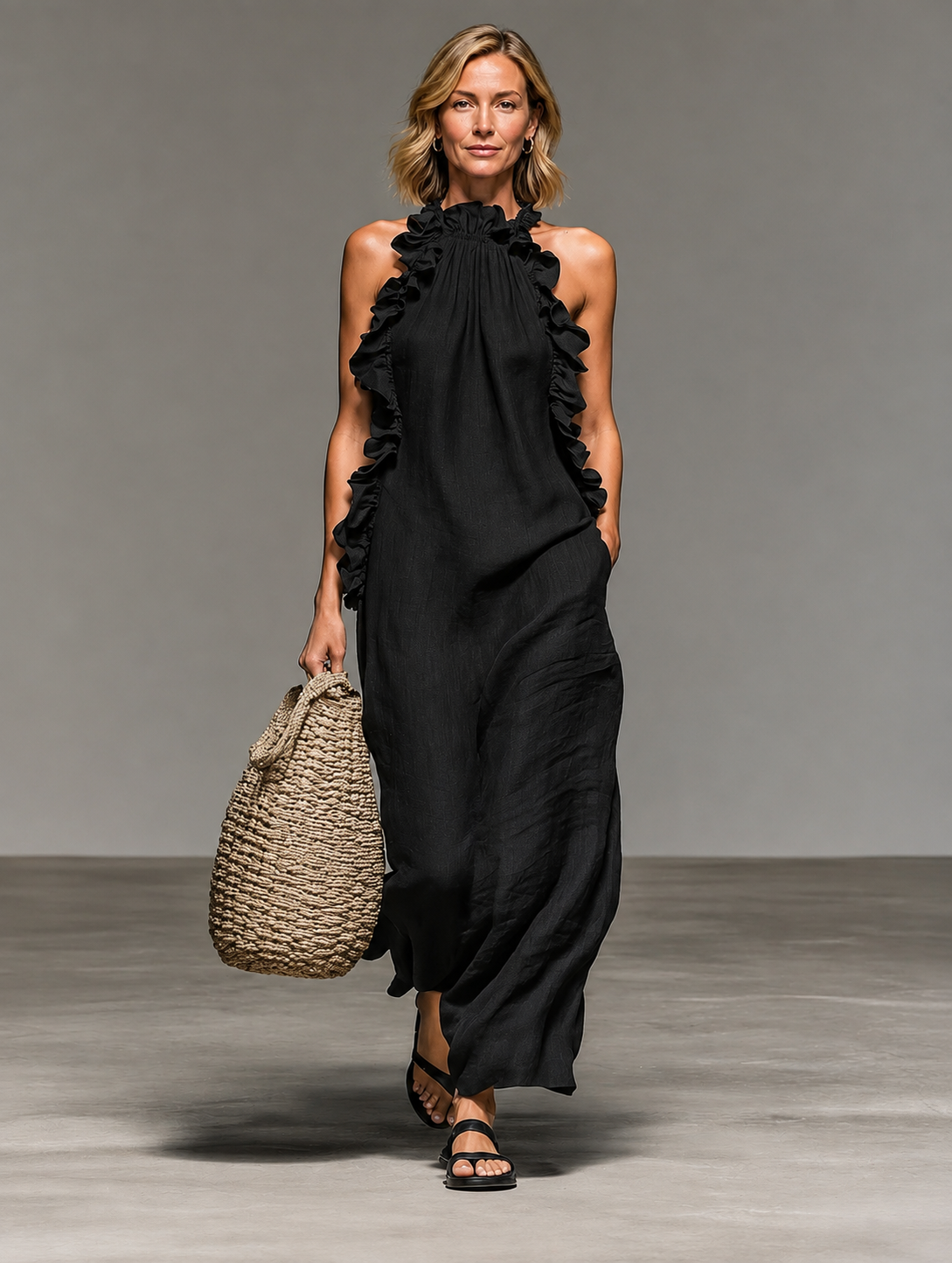 Ela | Soft Ruffle Maxi