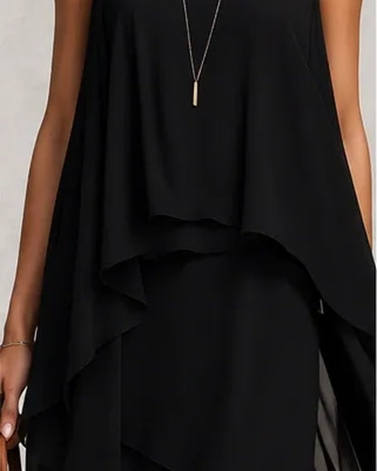 Serena | Layered Chiffon Maxi Dress