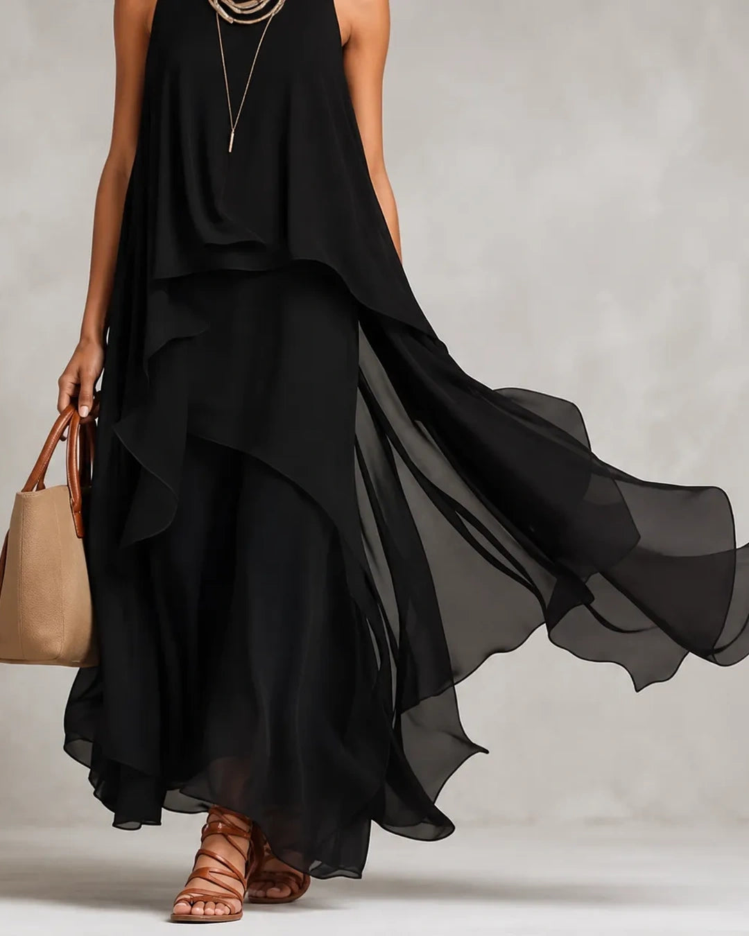 Serena | Layered Chiffon Maxi Dress