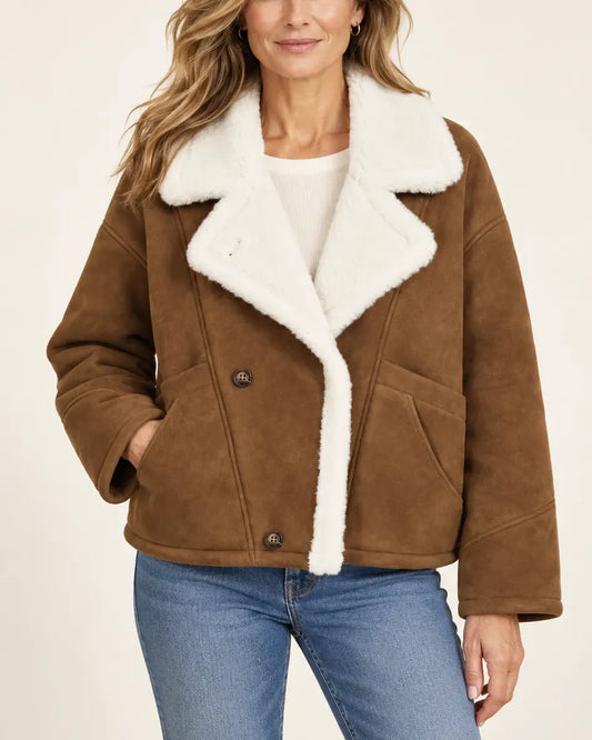 Rosalie Contrast-Collar Everyday Jacket