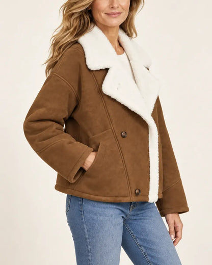 Rosalie Contrast-Collar Everyday Jacket