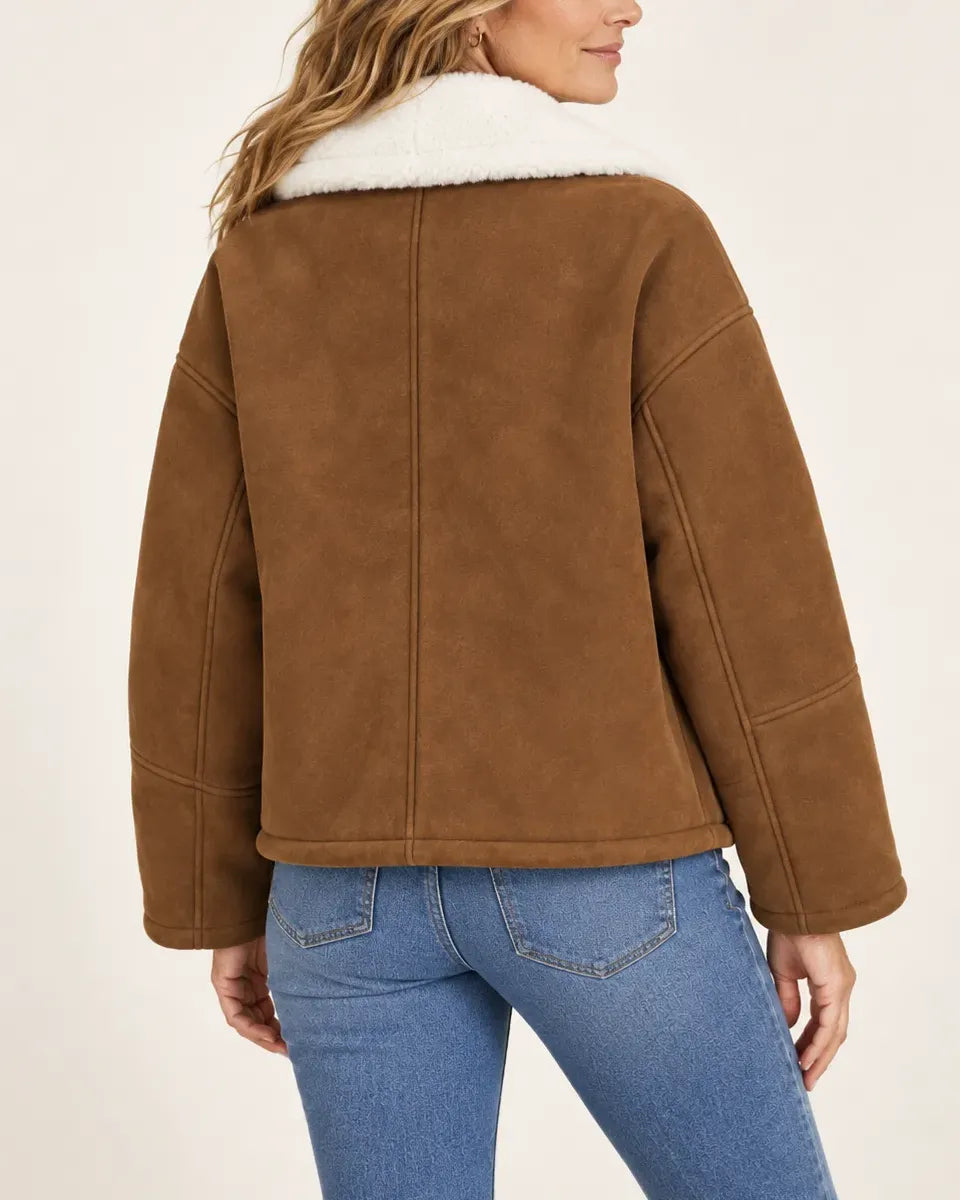 Rosalie Contrast-Collar Everyday Jacket