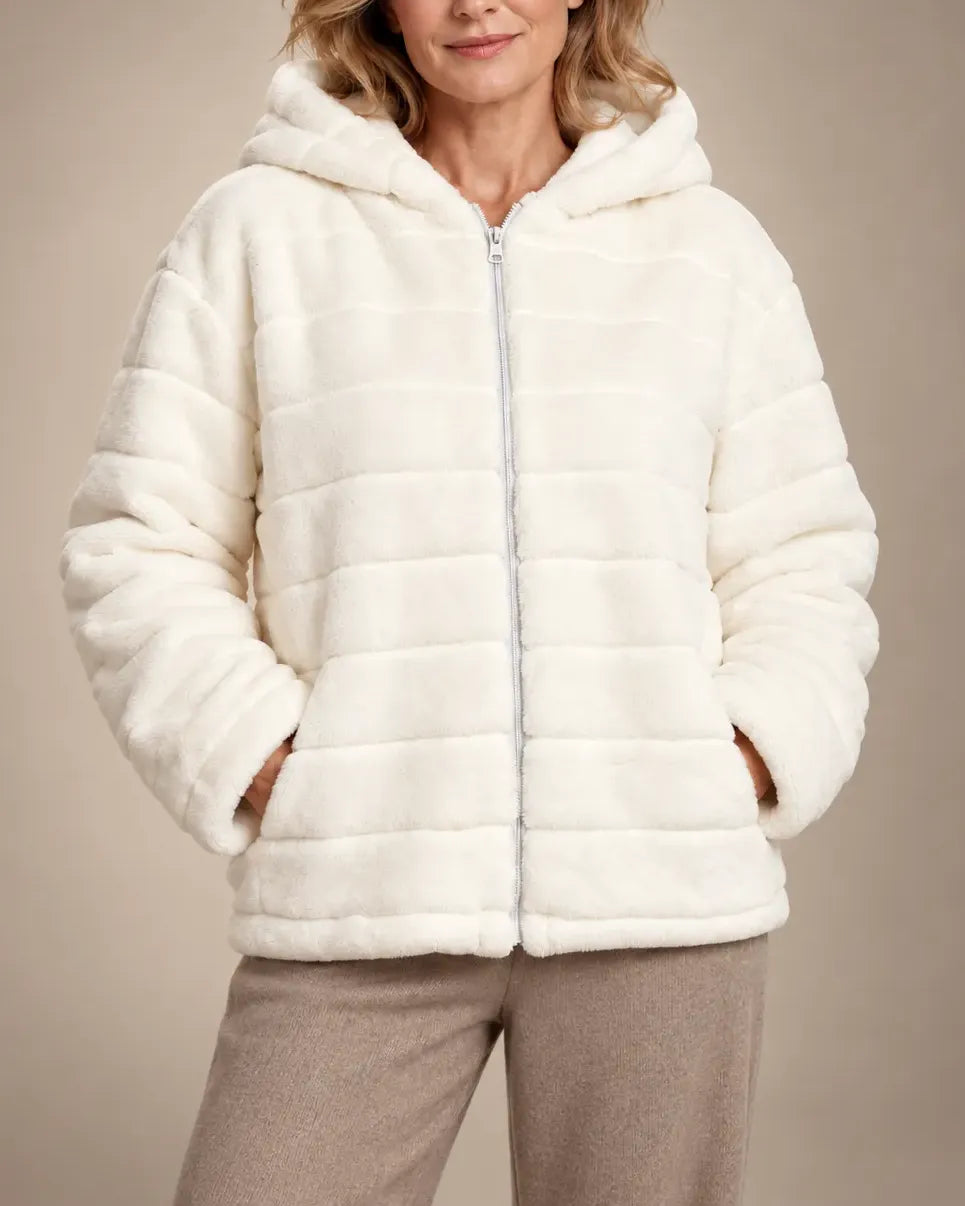 Celestine Plush Hooded Zip Jacket