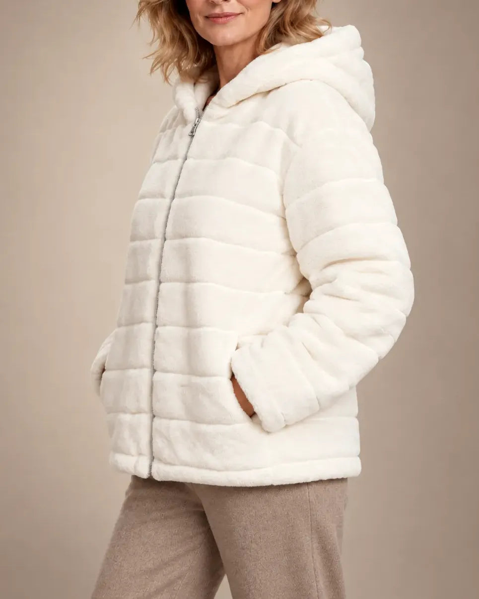 Celestine Plush Hooded Zip Jacket