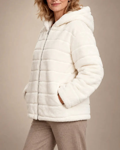 Celestine Plush Hooded Zip Jacket