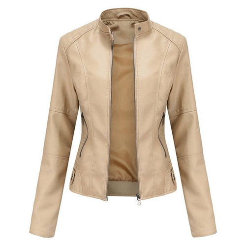 Helen | Refined Stand-Collar Moto Jacket