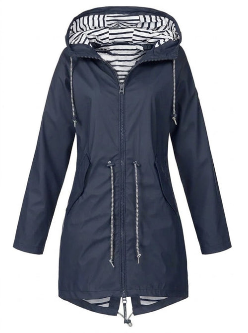 Margaret | Hooded Drawstring Rain Coat