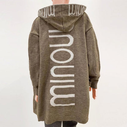 Rosabel | Hooded Open-Front Knit Cardigan