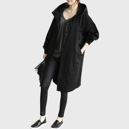 Ruth | Hooded Relaxed-Fit Long Trench Coat